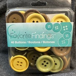 Natural Color Big Buttons 40 count new